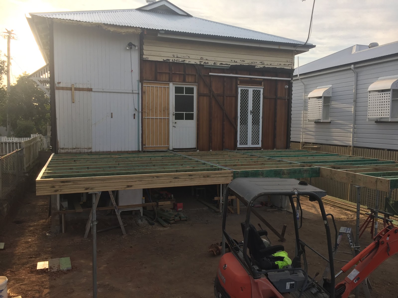 Queenslander restumping and subfloor framing